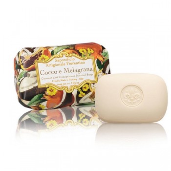 Σαπούνι με καρύδα και ρόδι- Saponificio Artgianale Fiorentino 200gr