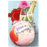 Bath bomb με άρωμα τριαντάφυλλο και σαμπάνια- Cosmi 100gr