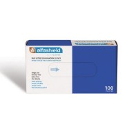 Alfashield Nitrile Εξεταστικά Γάντια Σε Μπλε Χρώμα-Medium