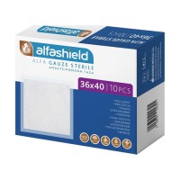 Alfashield αποστειρωμένες γάζες 36Χ40cm 12τμχ.
